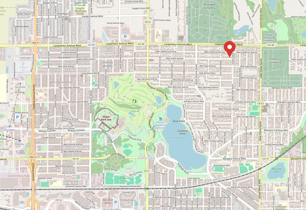 Map showing 753 Idaho Ave W, Saint Paul, MN 55117
